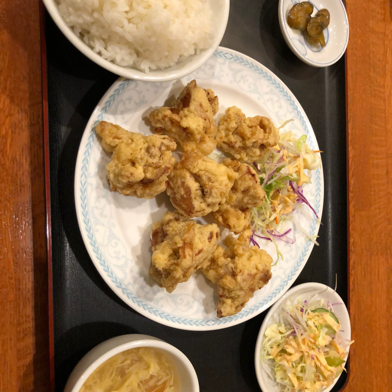 鶏のから揚げ定食(廣聚隆)