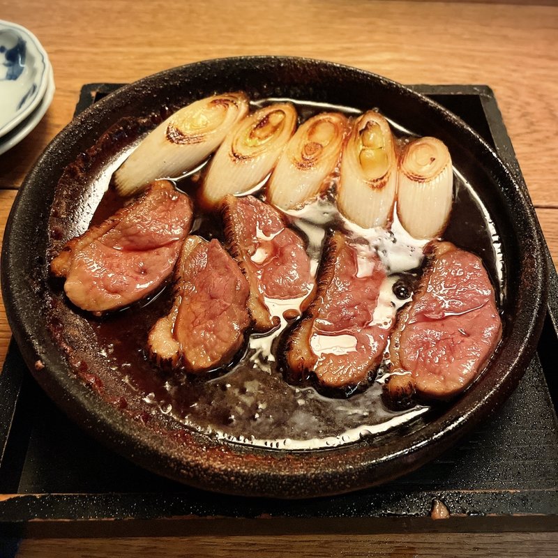 鴨 陶板焼 タレor塩(蕎麦屋 山都)