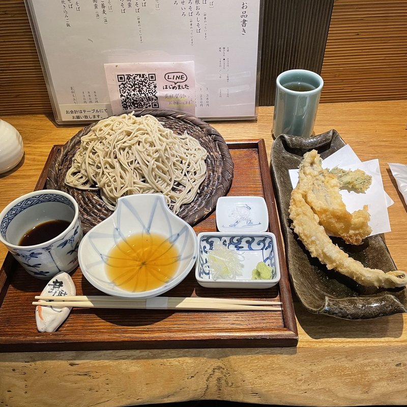 せいろ大盛＋穴子天(調布 清水 )