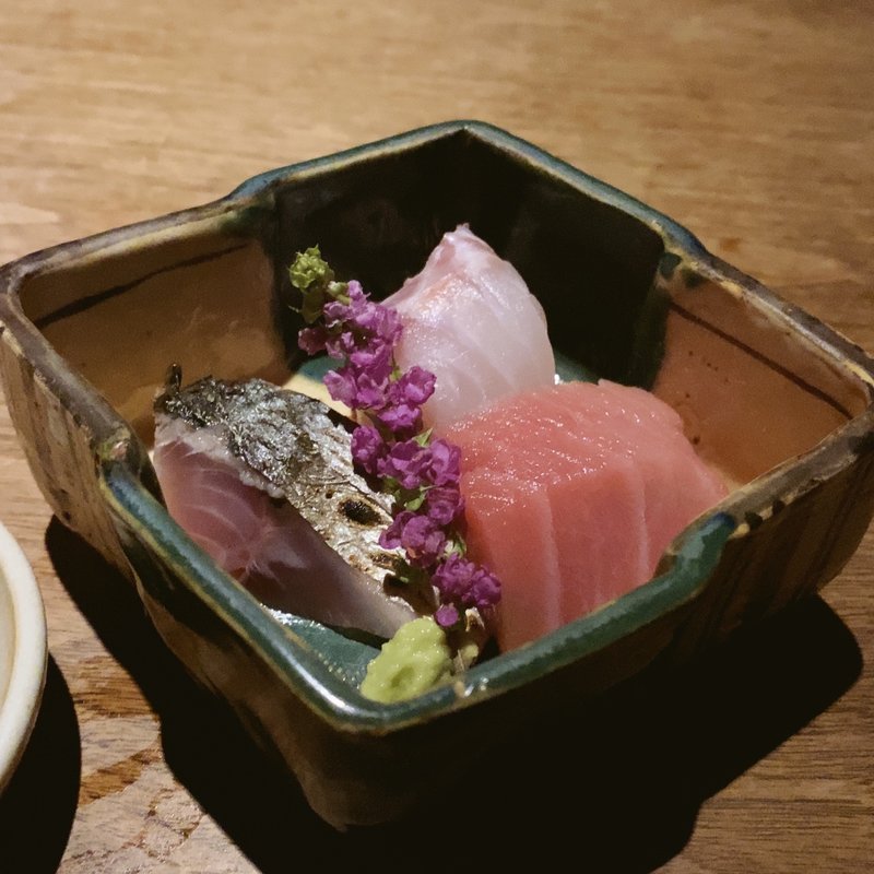 お造り3種盛り(食と酒 なかむた)