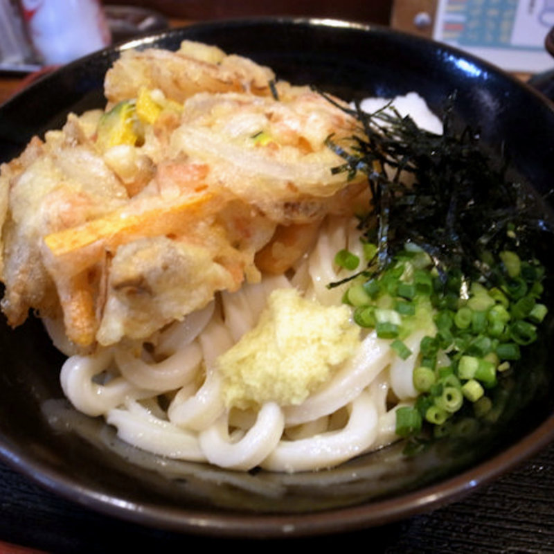 かきあげぶっかけうどん(ぶっかけうどん　小野)