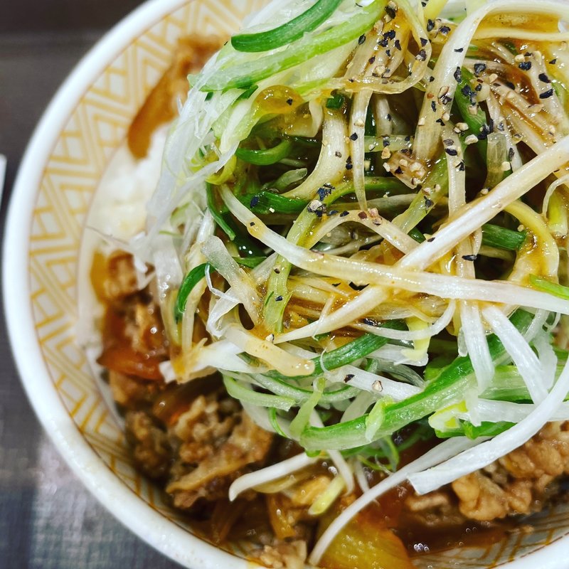白髪ねぎ牛丼(並盛)(すき家 梅田東店 )