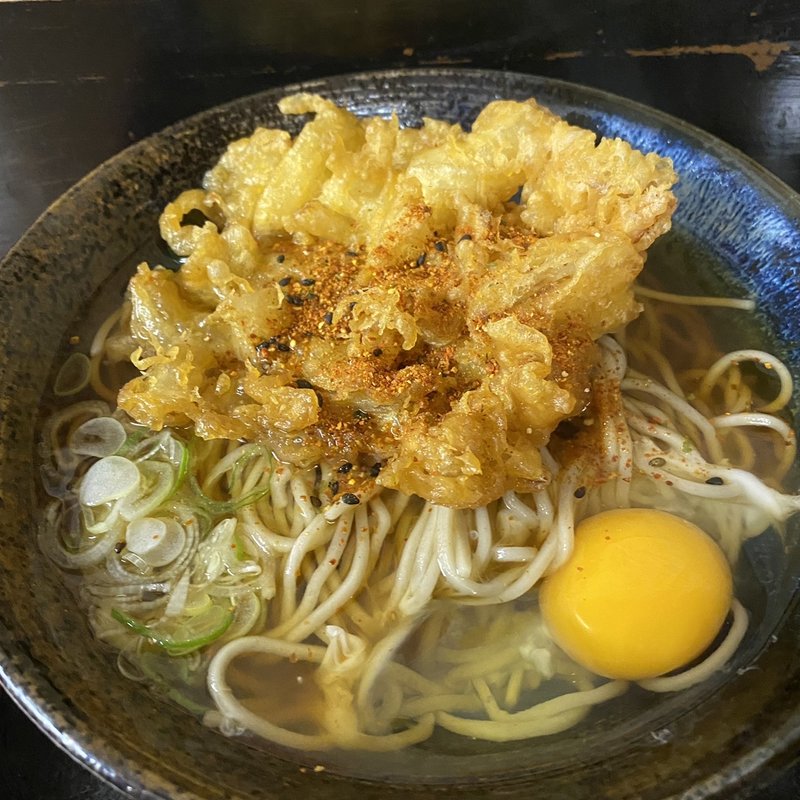 かき揚げ天玉そば(峠そば （とうげそば）)