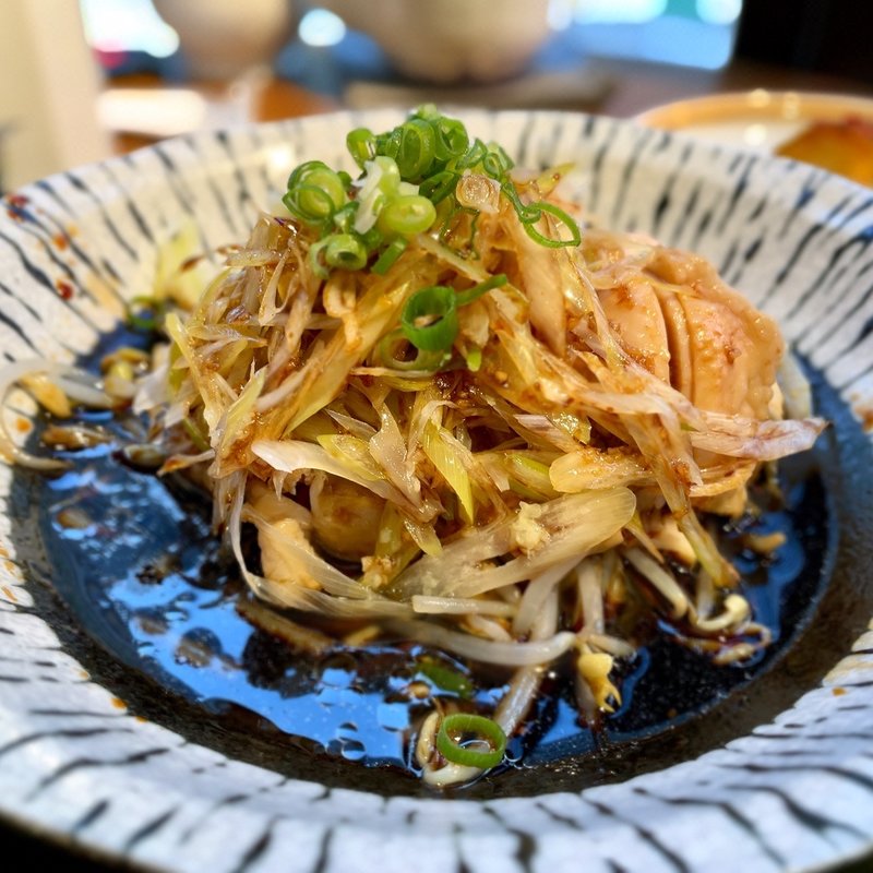 蒸し鶏の葱醤油(中国料理 食生々)