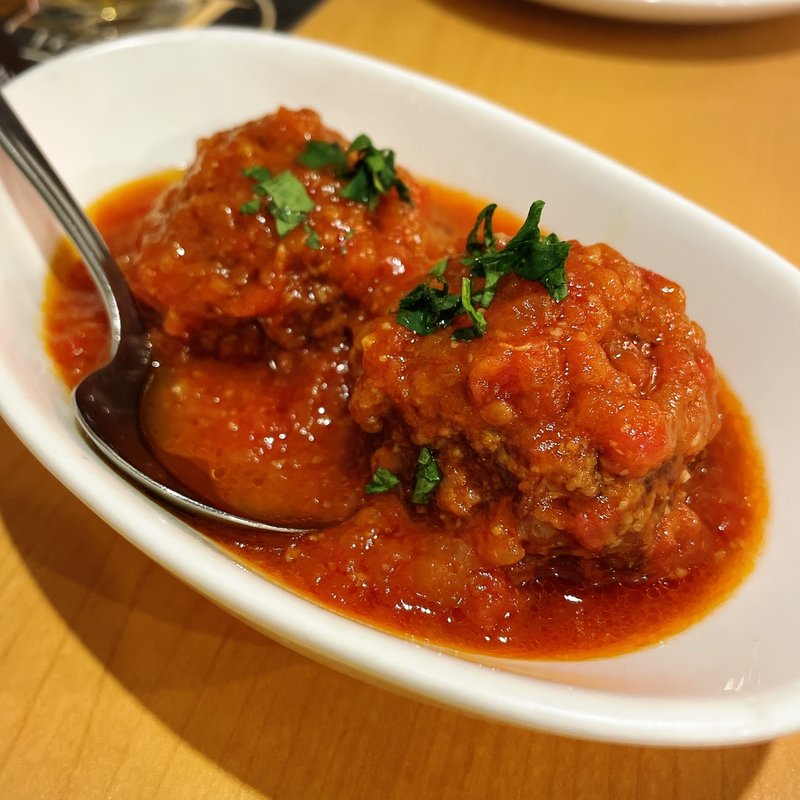 国産豚肉100%の自家製ミートボールのトマト煮込み(ピッツァ　ストラーダ  （PIZZA STRADA ）)