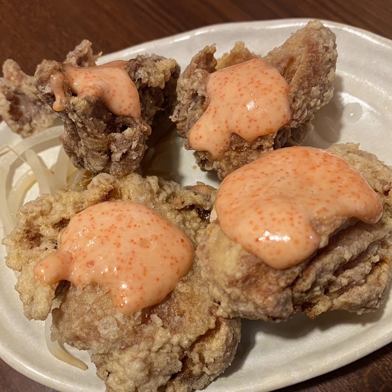 唐揚げ(セレソース)3個(鶴橋らーめん食堂 鶴心 あびこ店)