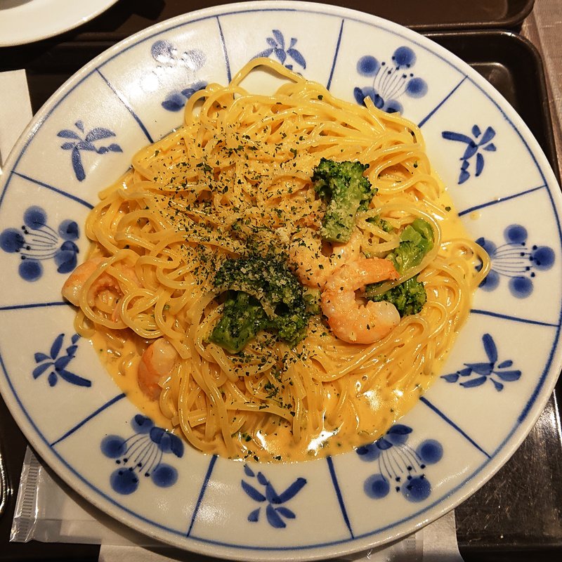 海老とブロッコリーのロブスタークリームパスタ(サンマルクカフェ イオンモール鶴見緑地店)
