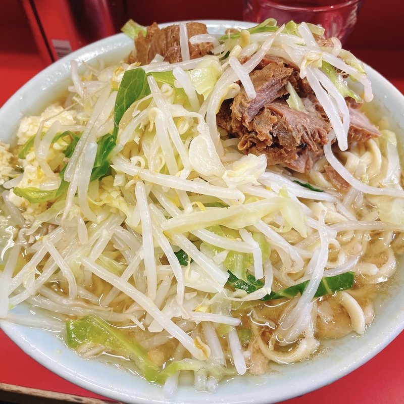 ぶた入り大ラーメン(ラーメン二郎 三田本店 （らーめんじろう）)