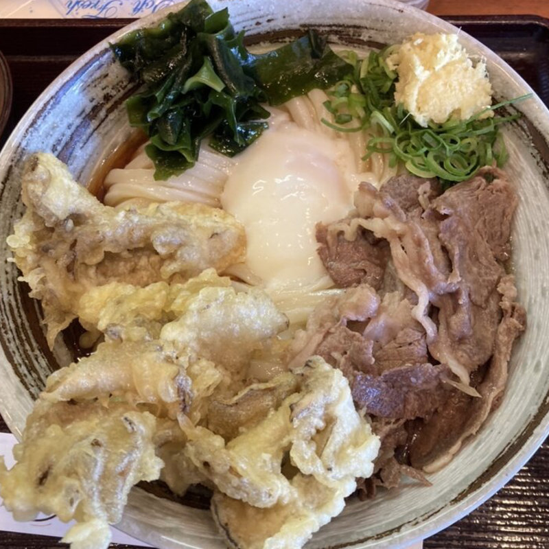 肉温玉まいたけぶっかけ(たからや)