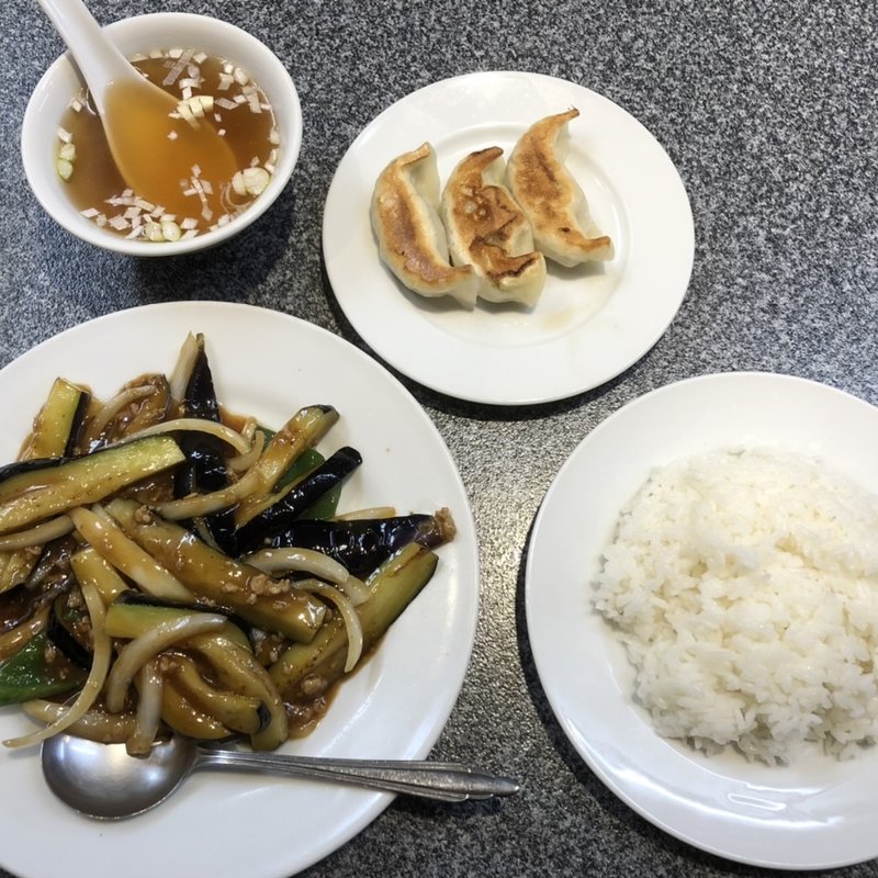 麻婆茄子餃子セット(神田餃子屋 本店 （カンダギョウザヤ）)