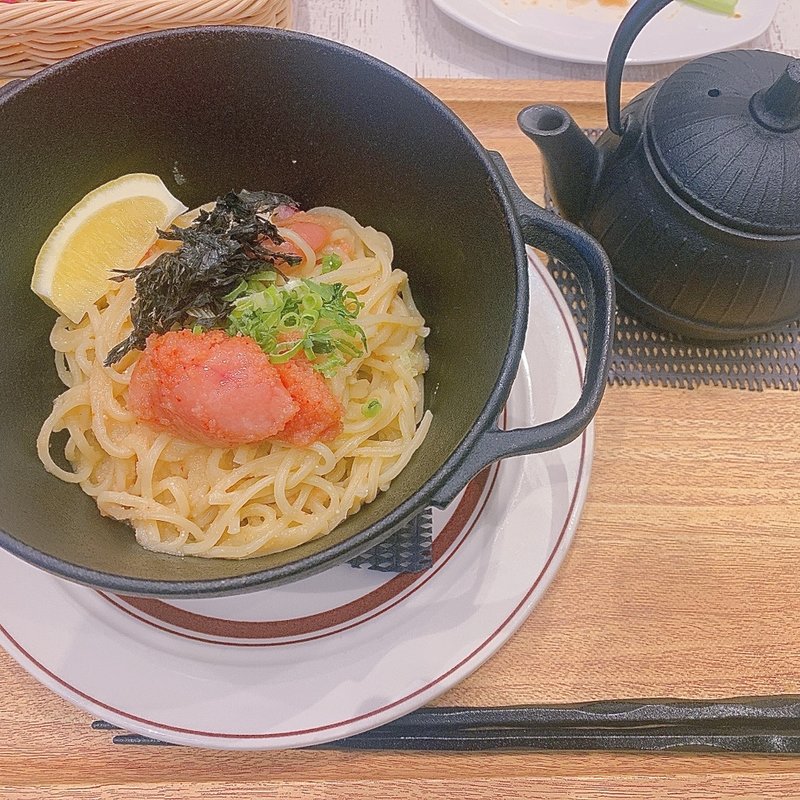 シンプルな石巻明太子パスタ(赤いパスタファーム　みやぎのたらこ)
