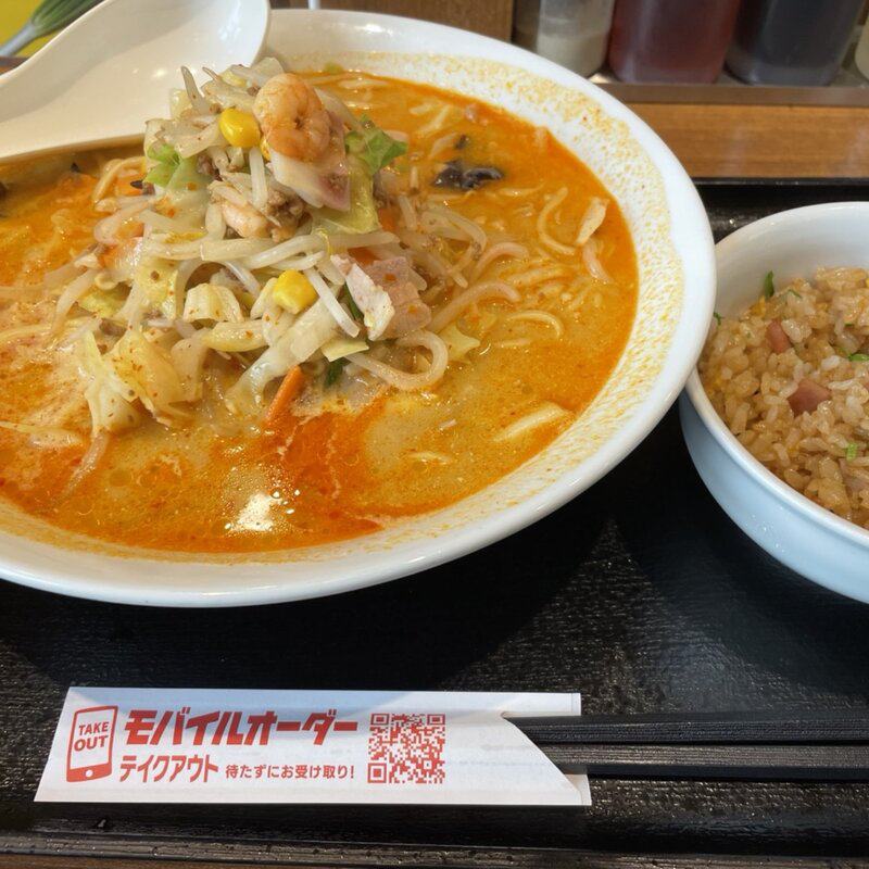 ピリ辛ちゃんぽん　4辛トッピング(リンガーハット　川越U_PLASE店)