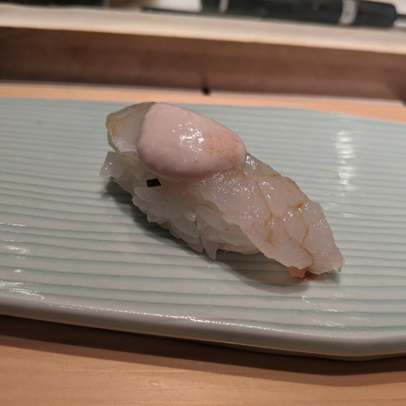 カワハギ肝のせ(波やし)