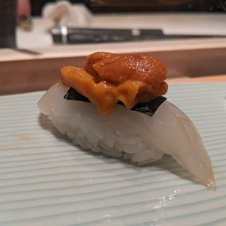 アオリイカ雲丹のせ(波やし)