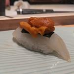 アオリイカ雲丹のせ(波やし)