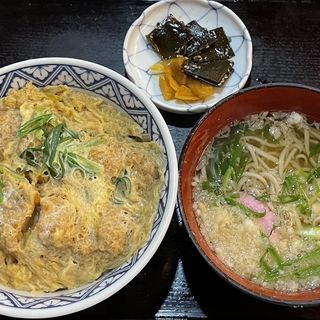 カツ丼定食(ミニそば)(手作りうどん 喜作)