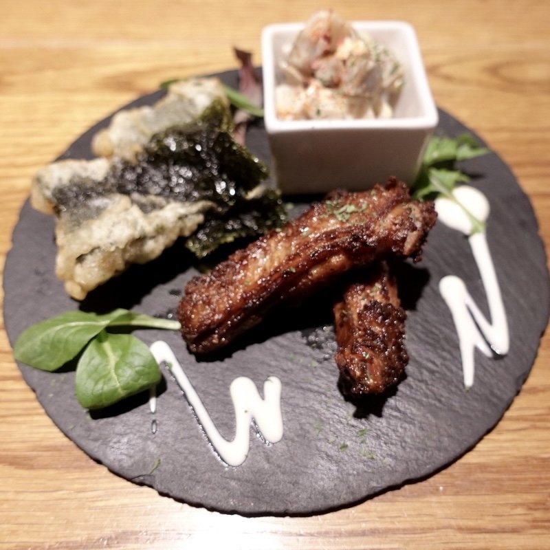 半月プレート(月と太陽ブルーイング)