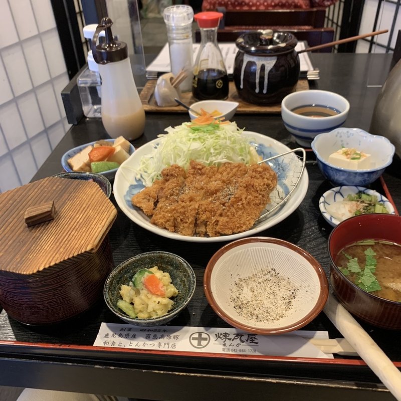一口ロースかつ御膳ランチ(高尾 煉瓦屋〜産地直送の黒豚・霧島豚の和食の専門店)