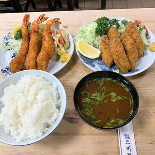 海老フライ定食(三州屋)