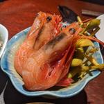 よっぱらいエビ、枝豆(南方中華料理 南三)