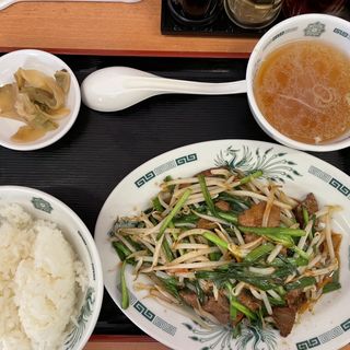ニラレバ定食(日高屋 千葉富士見店 )
