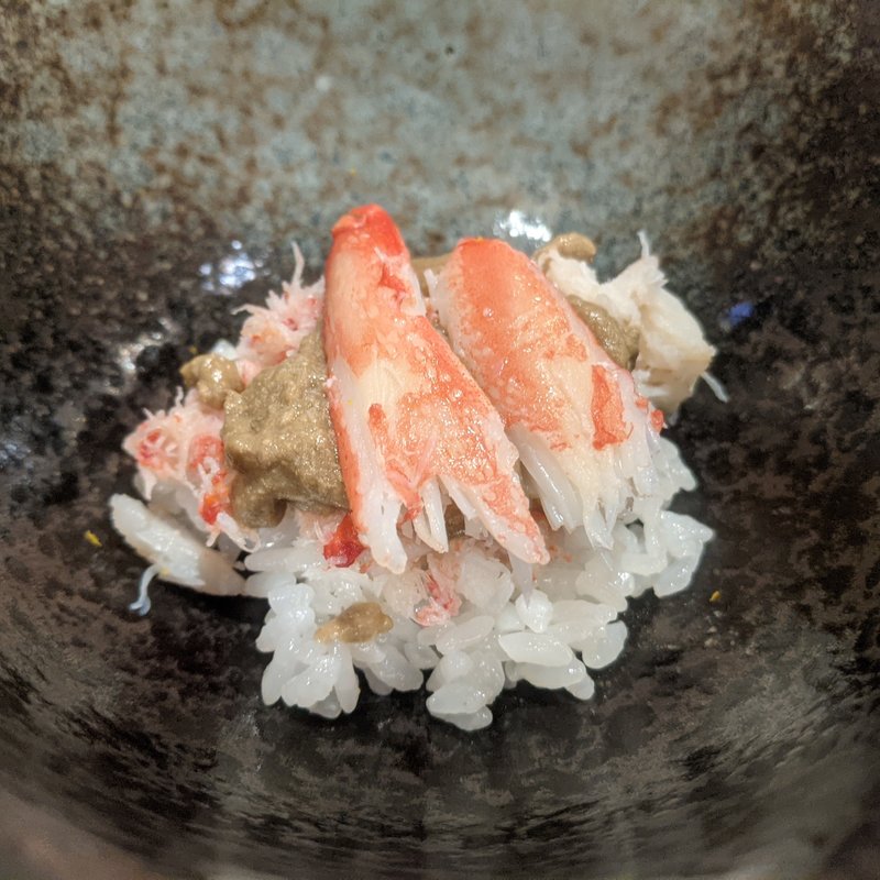 ズワイガニご飯(鮨 波づき)