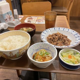 おろしポン酢牛皿定食(すき家 JR神戸駅北店 )