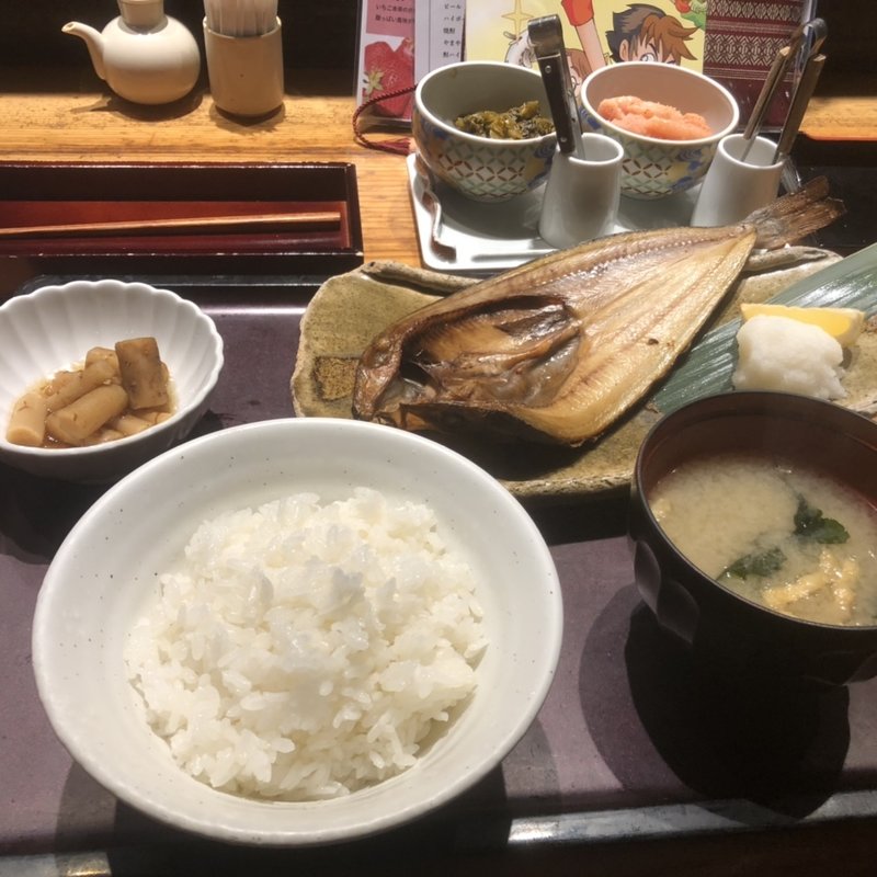 日替り定食（ほっけ）(博多もつ鍋やまや 京阪京橋店)