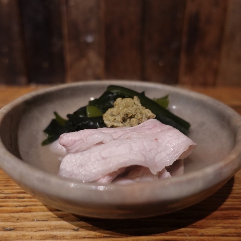 生わかめと黒豚しゃぶしゃぶ(立呑み とだか)