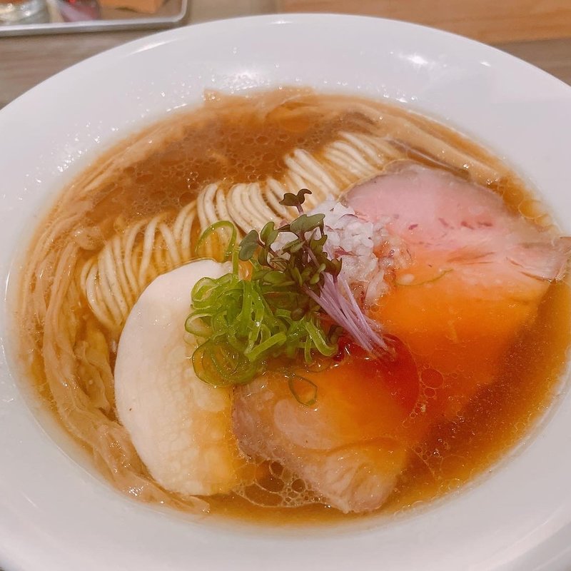 初代醤油鶏そば(自家製麺 鶏冠 （トサカ）)