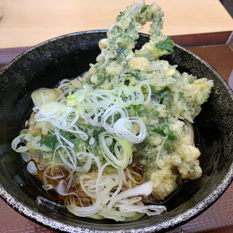 春菊天そば(梅もと 新宿小田急エース南館店)