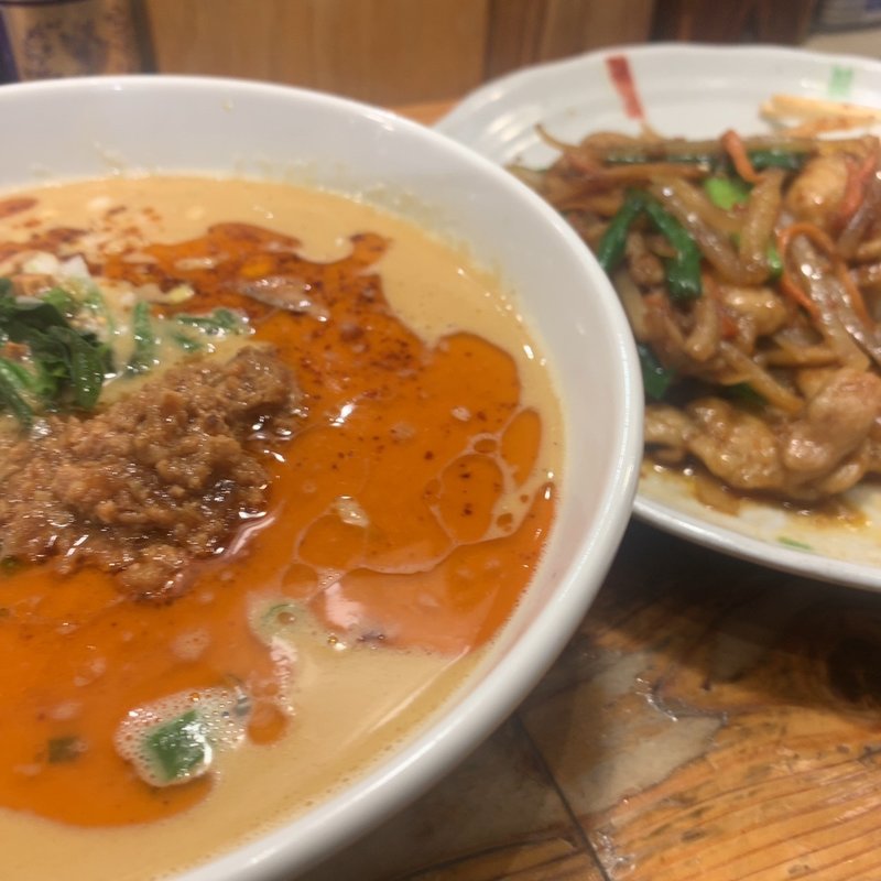 坦々麺セット(麺飯食堂 なかじま)