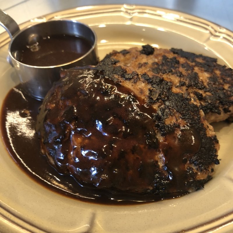 炭焼ハンバーグランチ 2個入り(米とデミグラス)