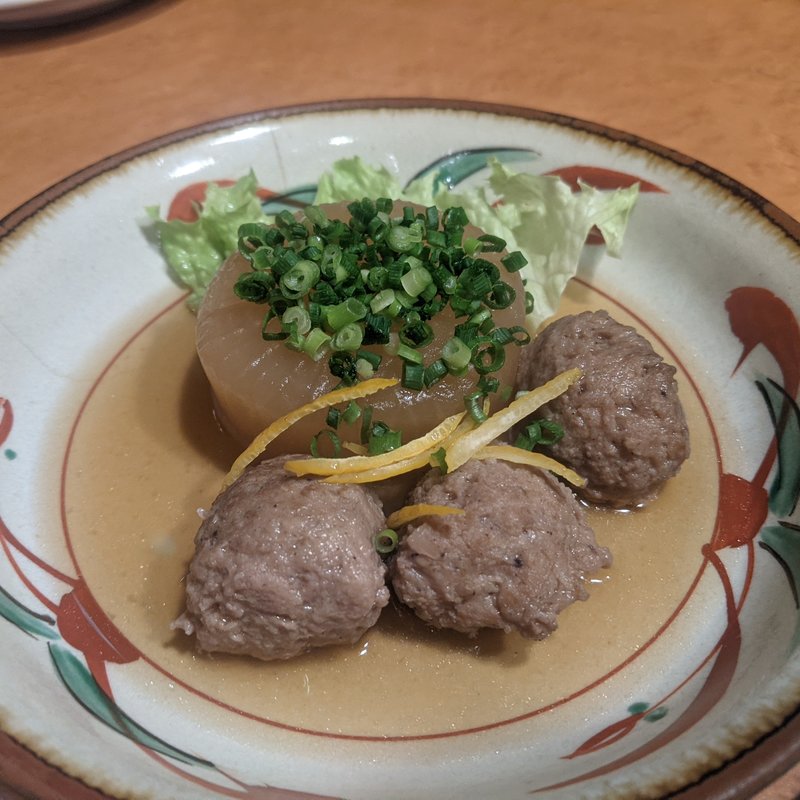 鶏つくねと大根のうま煮(海音)