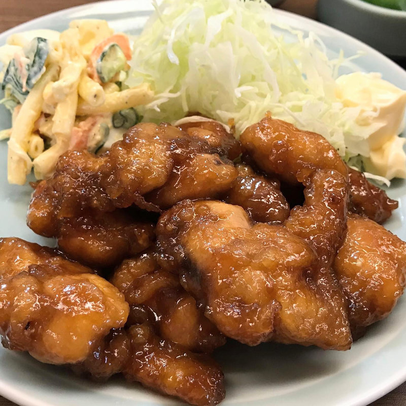 手羽トロの照焼きチキン定食(魚田)