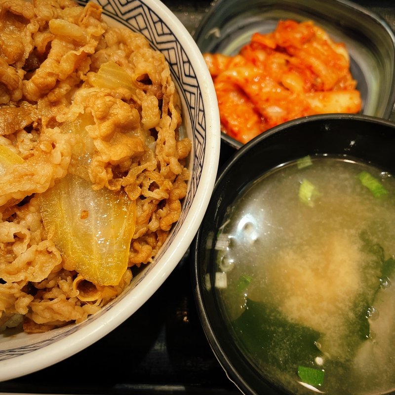 牛丼並Cセット(吉野家 新梅田食道街店)
