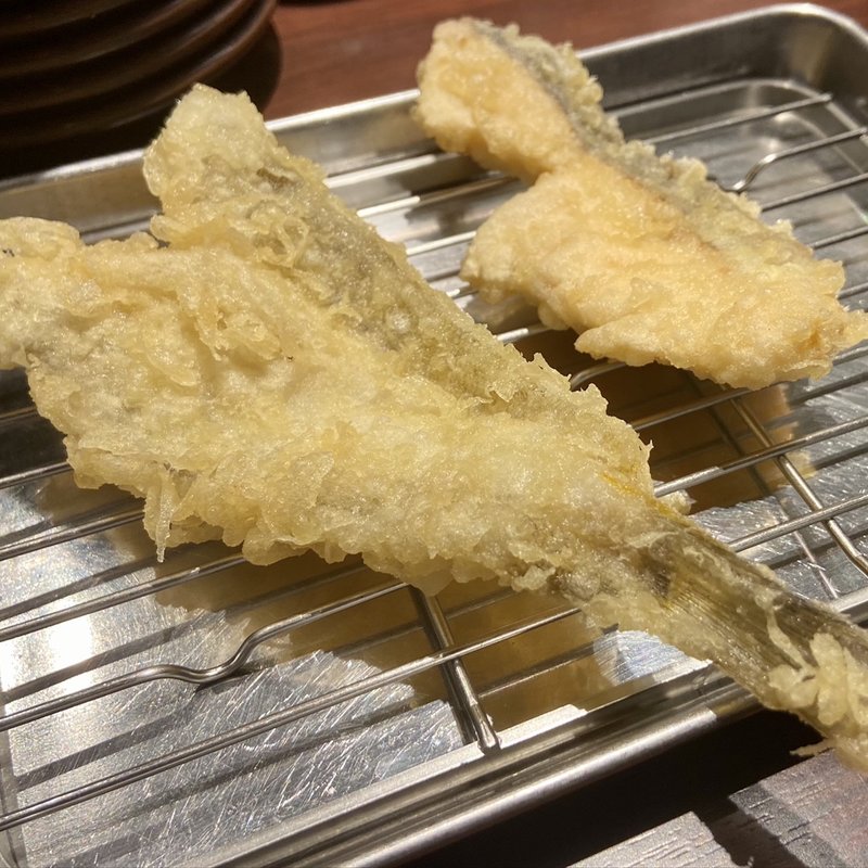 季節の天ぷら定食（サクラマス・ハゼ）(博多天ぷら たかお マークイズ福岡ももち店)