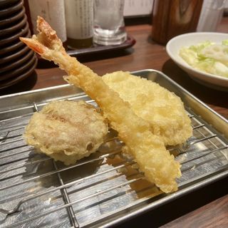 季節の天ぷら定食（海老・椎茸肉詰め）(博多天ぷら たかお マークイズ福岡ももち店)