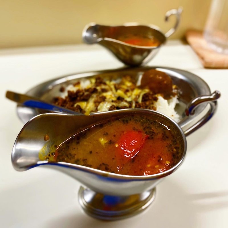 オイスターゴッド（プレミアム&トッピング:かれーたまご、焼きトマト）(かれーの店 うどん)