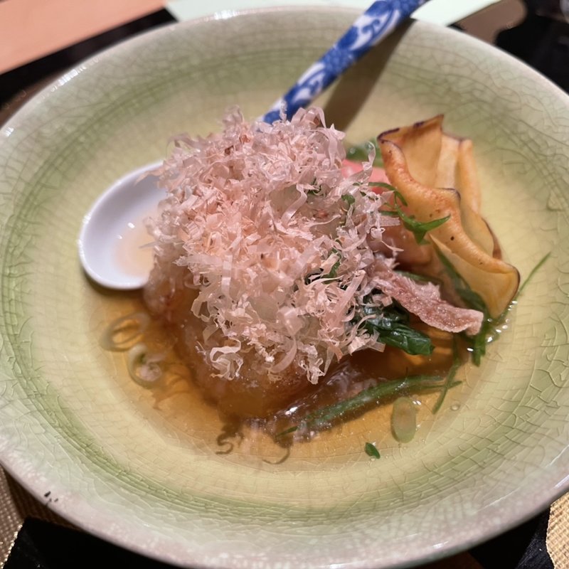 さつま芋豆腐の揚げ出し(伊豆の旬 やんも 丸の内店 （いずのしゅん やんも）)