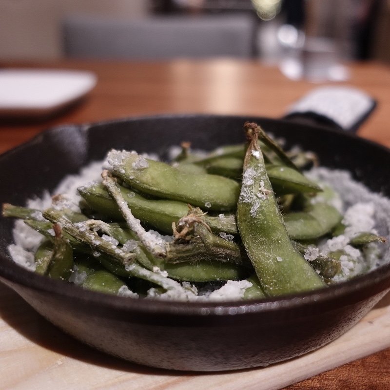枝豆の岩塩焼き(麦酒堂 かすがい)