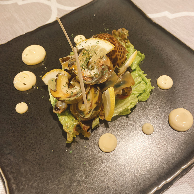 バイ貝の塩ゆで　アリオリソース(ALI-OLI 亀岡)