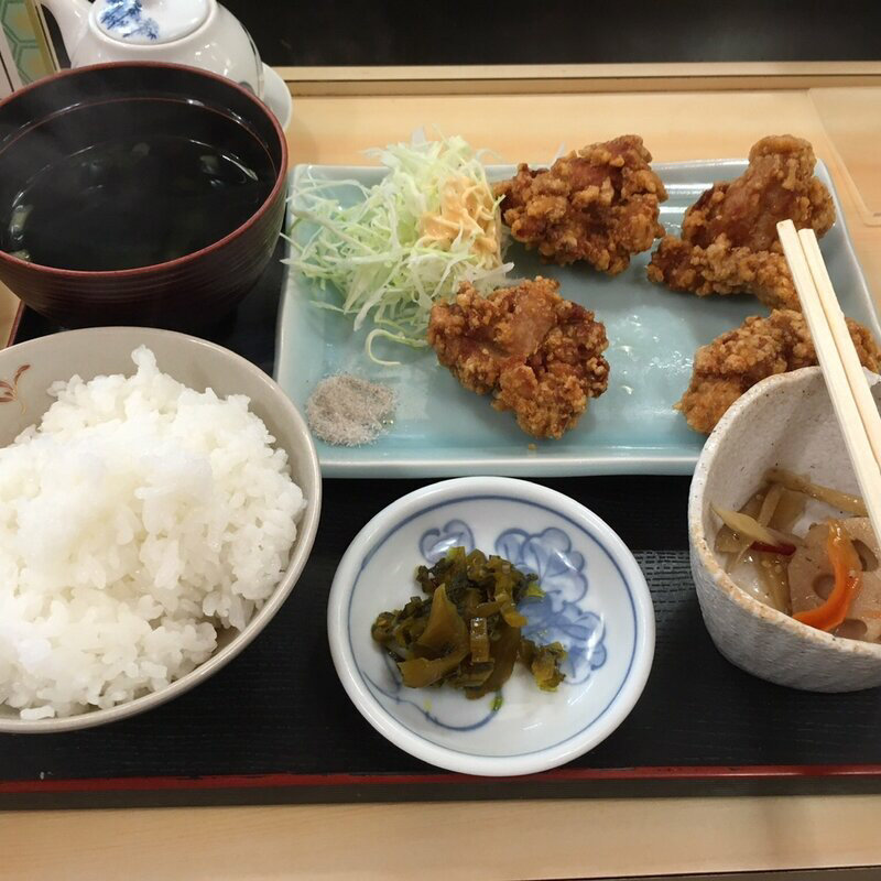 唐揚げ定食(祇園寿司 天王寺阿倍野店)