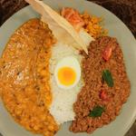 トマトポークキーマ&お豆のカレー