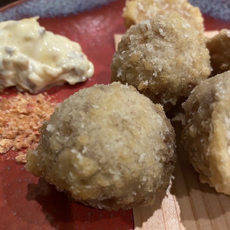 里芋　唐揚(蕎麦 蘇枋)