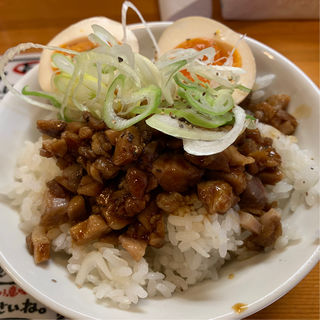 肉玉めし(煮干しラーメン　あばかん　本店)