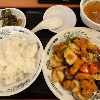 酢豚定食(日高屋 千葉富士見店)