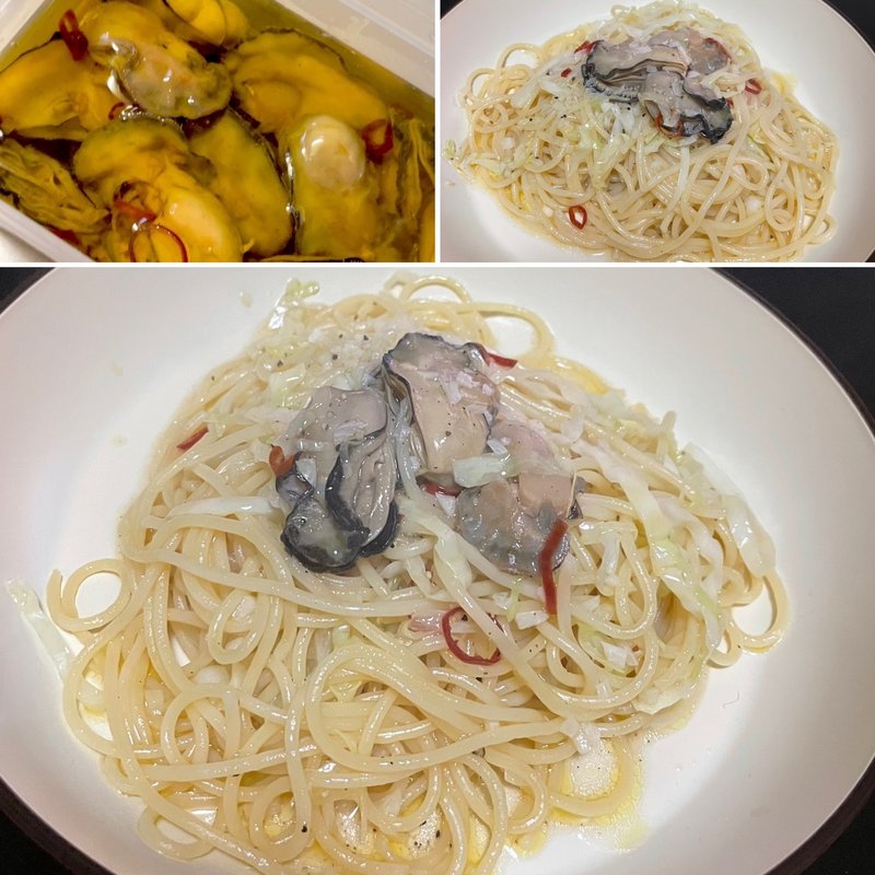 牡蠣ペペロンチーノ(自宅)
