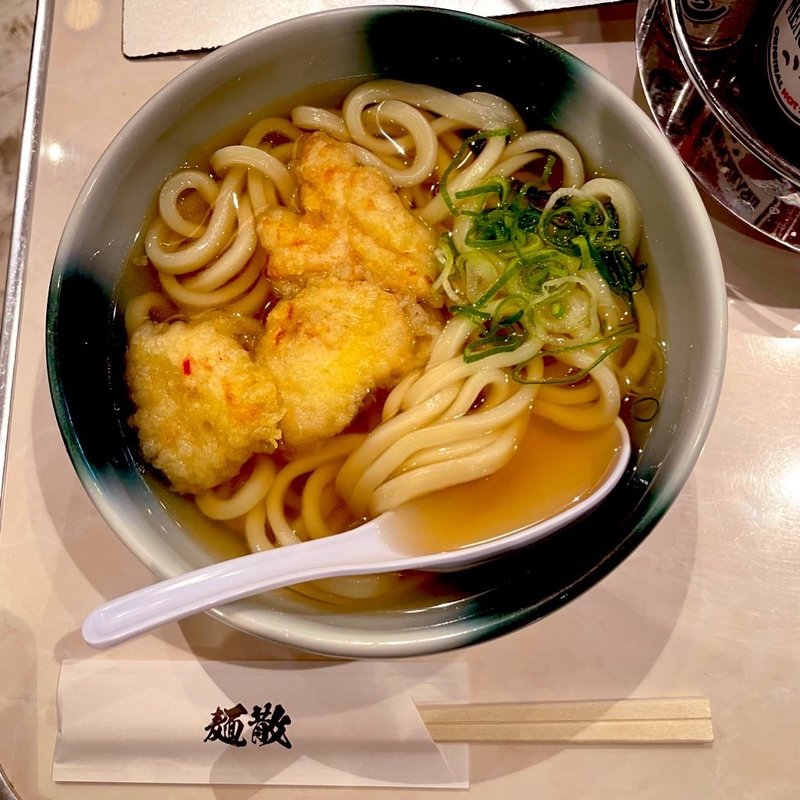 かしわ天うどん(麺散)