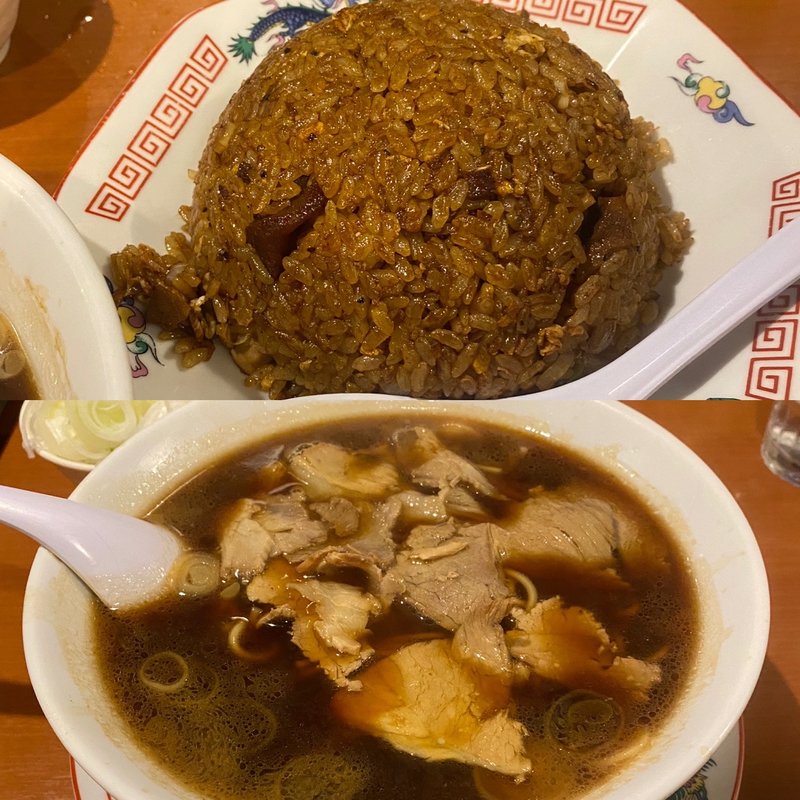 中華そば+ヤキメシ(末廣ラーメン本舗 高田馬場分店)